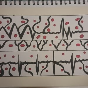 9"x12" sketch abstract wall art